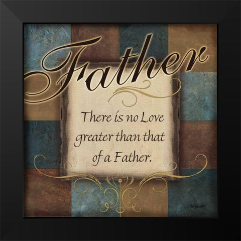 Father Black Modern Wood Framed Art Print by Williams, Todd