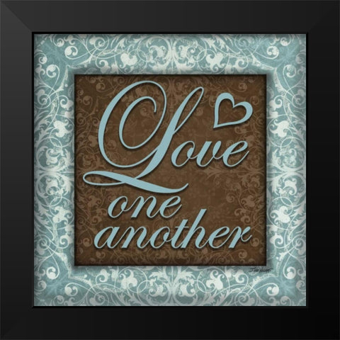 Love One Another Black Modern Wood Framed Art Print by Williams, Todd