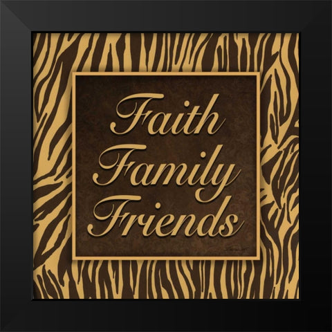 Faith - Family - Friends II Black Modern Wood Framed Art Print by Williams, Todd