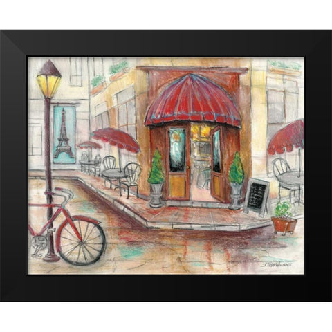Paris Cafe Black Modern Wood Framed Art Print by Williams, Todd