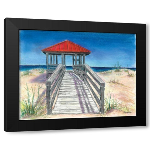 Beach Cabana Black Modern Wood Framed Art Print by Williams, Todd