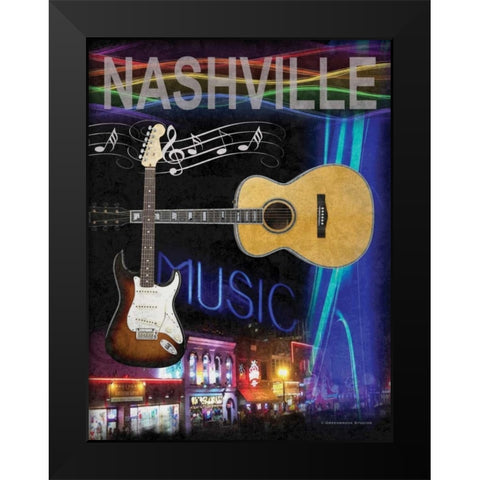 Nashville Black Modern Wood Framed Art Print by Williams, Todd