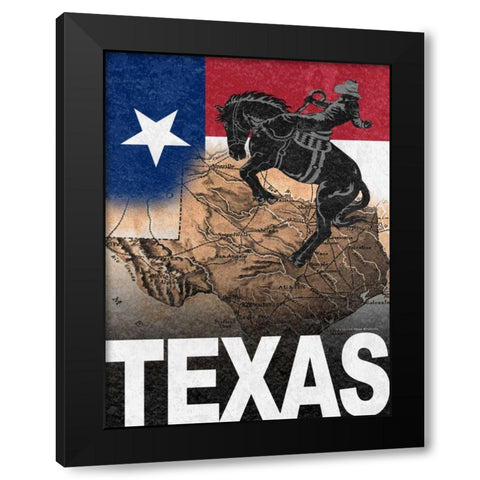 Texas Black Modern Wood Framed Art Print by Williams, Todd