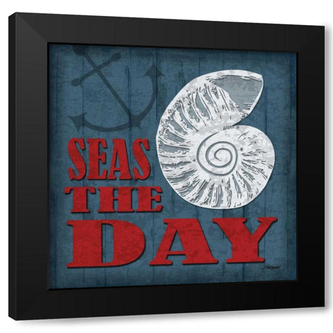 Seas the Day Black Modern Wood Framed Art Print by Williams, Todd