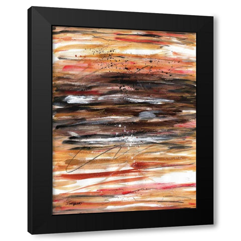 Spice Tones Align II Black Modern Wood Framed Art Print with Double Matting by Williams, Todd
