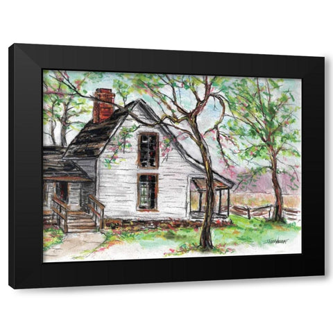 Spring Farmhouse Black Modern Wood Framed Art Print with Double Matting by Williams, Todd