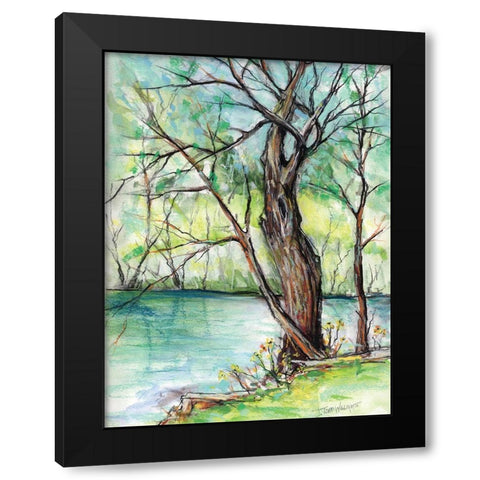 The Banks of Shoal Creek Black Modern Wood Framed Art Print by Williams, Todd