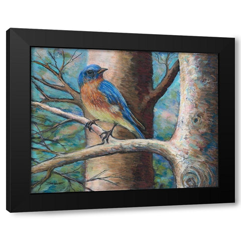 Blue Bird Black Modern Wood Framed Art Print by Williams, Todd