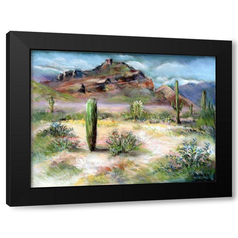 Red Mountain Black Modern Wood Framed Art Print by Williams, Todd