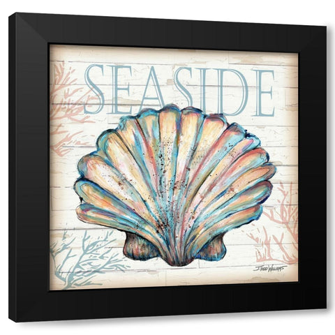 Seaside Shell Black Modern Wood Framed Art Print by Williams, Todd
