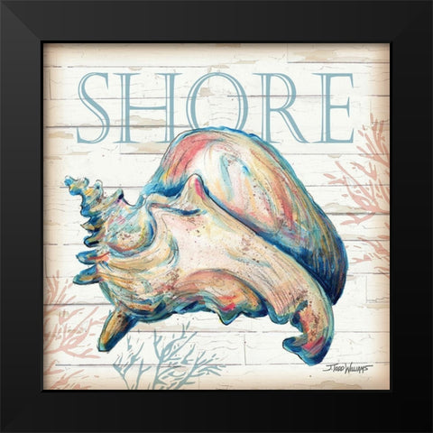 Shore Shell Black Modern Wood Framed Art Print by Williams, Todd