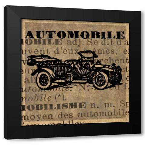 Automobile Black Modern Wood Framed Art Print by Ven Vertloh, Lisa