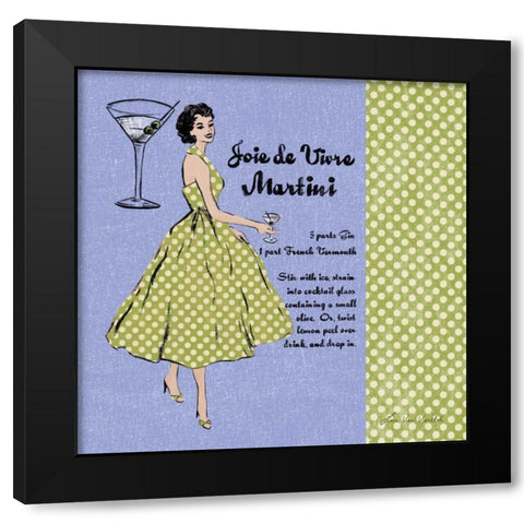Martini Black Modern Wood Framed Art Print by Ven Vertloh, Lisa