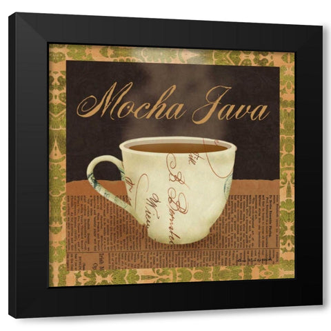 Mocha Java Black Modern Wood Framed Art Print with Double Matting by Ven Vertloh, Lisa