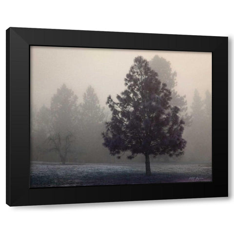 Silent Night Black Modern Wood Framed Art Print with Double Matting by Geyman, Vitaly