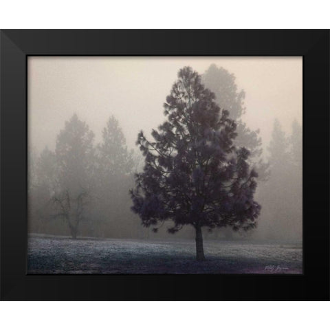 Silent Night Black Modern Wood Framed Art Print by Geyman, Vitaly