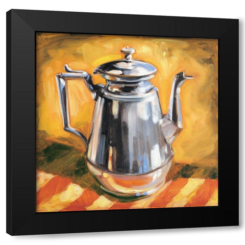 Tea Pot I Black Modern Wood Framed Art Print by Waldron, Sarah