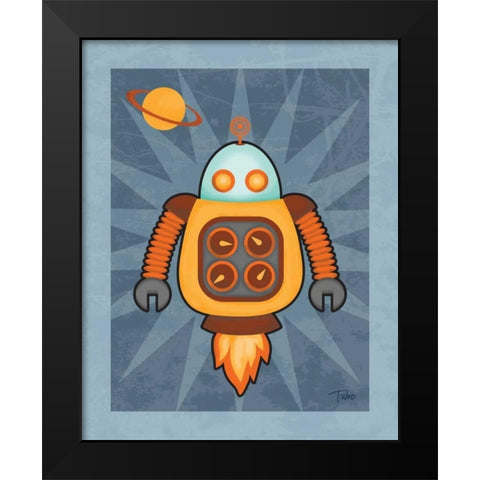 Robot III Black Modern Wood Framed Art Print by Woo, Teresa
