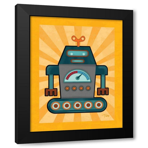 Robot IV Black Modern Wood Framed Art Print with Double Matting by Woo, Teresa