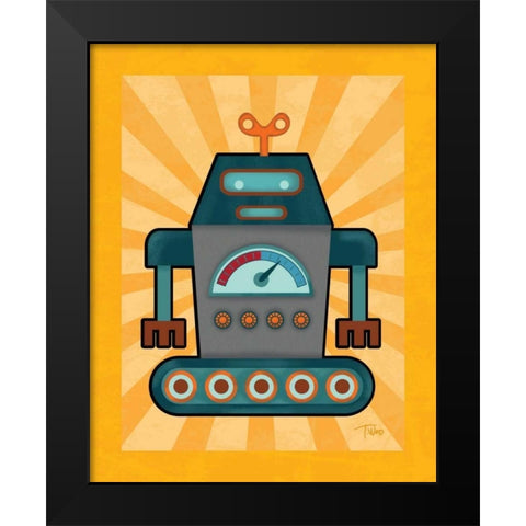 Robot IV Black Modern Wood Framed Art Print by Woo, Teresa