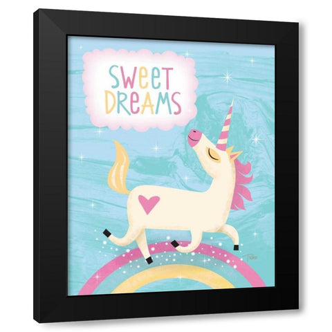Unicorn I Black Modern Wood Framed Art Print with Double Matting by Woo, Teresa
