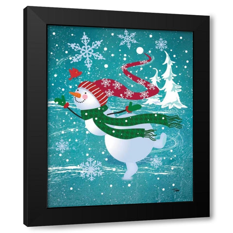 Frosty and Fab II Black Modern Wood Framed Art Print by Woo, Teresa