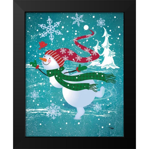 Frosty and Fab II Black Modern Wood Framed Art Print by Woo, Teresa