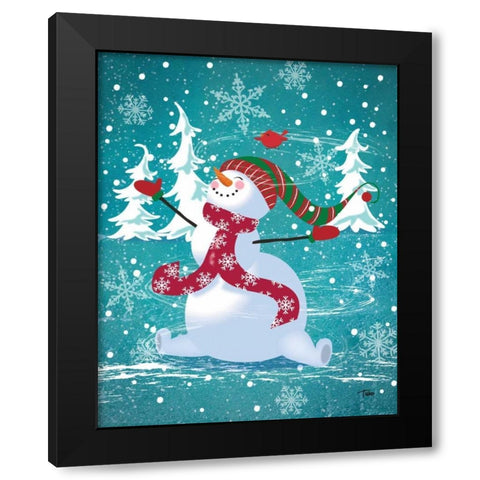 Frosty and Fab III Black Modern Wood Framed Art Print by Woo, Teresa