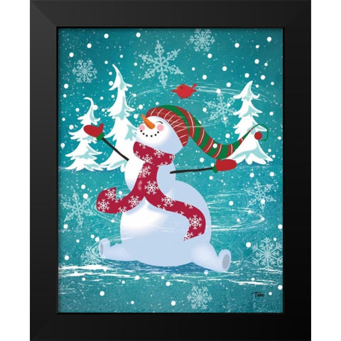 Frosty and Fab III Black Modern Wood Framed Art Print by Woo, Teresa