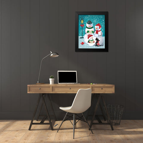 Frosty and Fab V Black Modern Wood Framed Art Print by Woo, Teresa