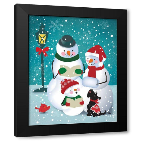 Frosty and Fab V Black Modern Wood Framed Art Print by Woo, Teresa