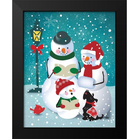 Frosty and Fab V Black Modern Wood Framed Art Print by Woo, Teresa