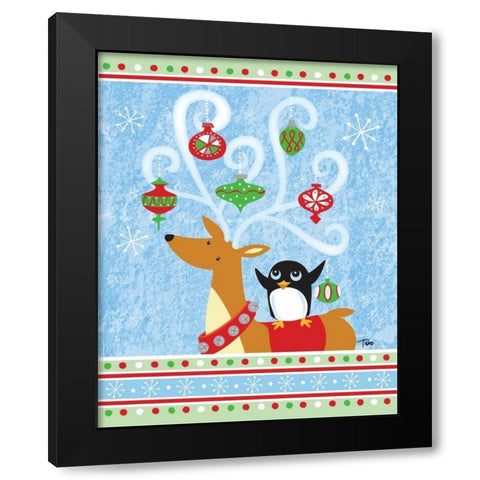 Decked out Reineer Black Modern Wood Framed Art Print with Double Matting by Woo, Teresa
