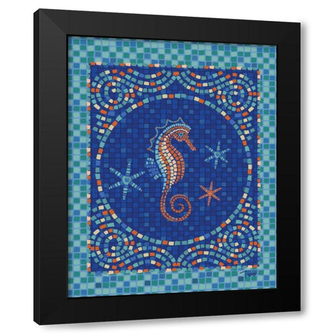 Macedonia Reef Seahorse Black Modern Wood Framed Art Print with Double Matting by Woo, Teresa