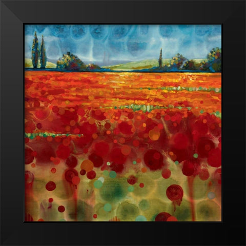 Spring Meadows I Black Modern Wood Framed Art Print by Werbelow, Selina