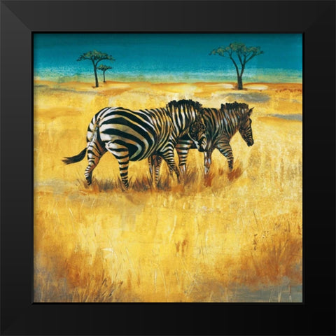 On the Plains II Black Modern Wood Framed Art Print by Werbelow, Selina