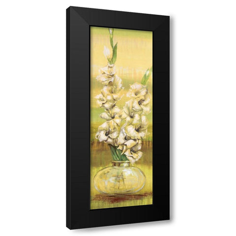 Gladiolas Black Modern Wood Framed Art Print with Double Matting by Werbelow, Selina