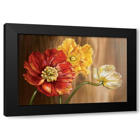 Poppies Black Modern Wood Framed Art Print by Werbelow, Selina