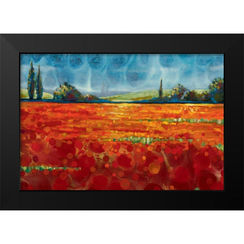 Spring Meadows I Black Modern Wood Framed Art Print by Werbelow, Selina