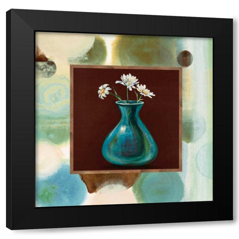 Daisies II Black Modern Wood Framed Art Print by Werbelow, Selina