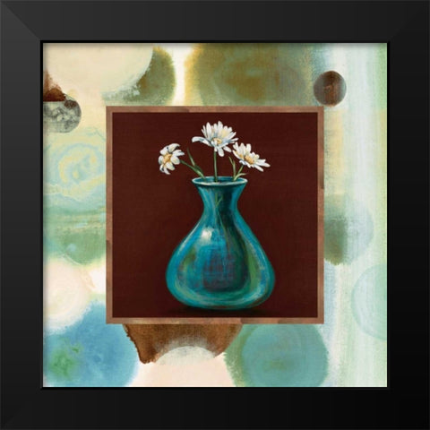 Daisies II Black Modern Wood Framed Art Print by Werbelow, Selina