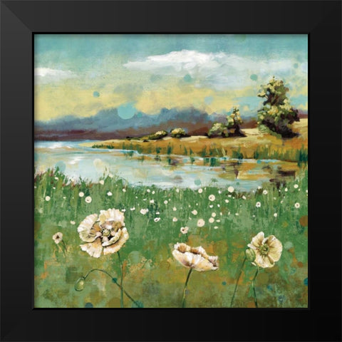 Beach Glass I Black Modern Wood Framed Art Print by Werbelow, Selina