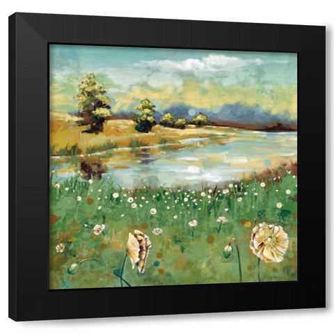 Beach Glass II Black Modern Wood Framed Art Print with Double Matting by Werbelow, Selina