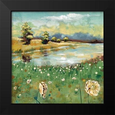 Beach Glass II Black Modern Wood Framed Art Print by Werbelow, Selina