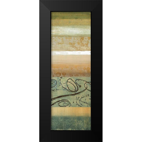 Blue Mood I Black Modern Wood Framed Art Print by Werbelow, Selina