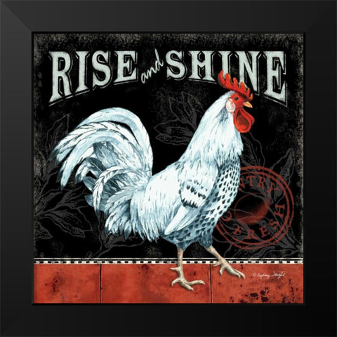 Rise and Shine Black Modern Wood Framed Art Print by Wright, Sydney