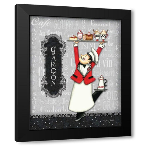 Garcon Black Modern Wood Framed Art Print by Wright, Sydney