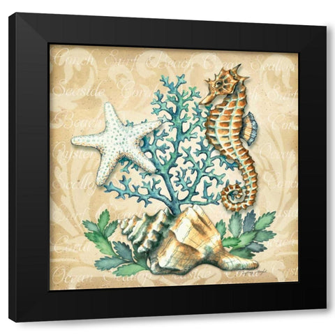 Sea Life II Black Modern Wood Framed Art Print by Wright, Sydney