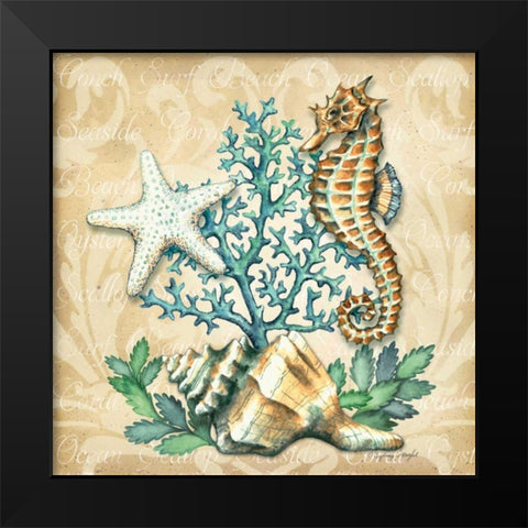 Sea Life II Black Modern Wood Framed Art Print by Wright, Sydney