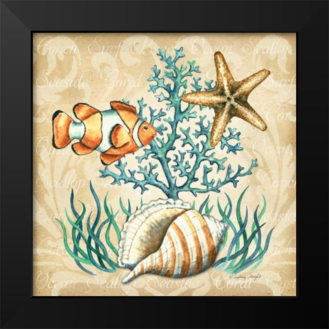 Sea Life III Black Modern Wood Framed Art Print by Wright, Sydney